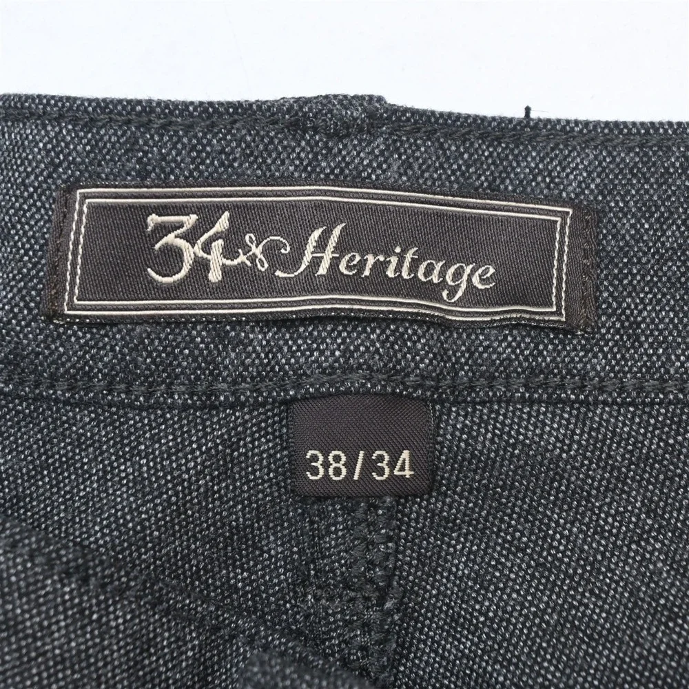 34 Heritage 38x34 Gray Knit Stretch Charisma Comfort Rise Classic Straight Jeans